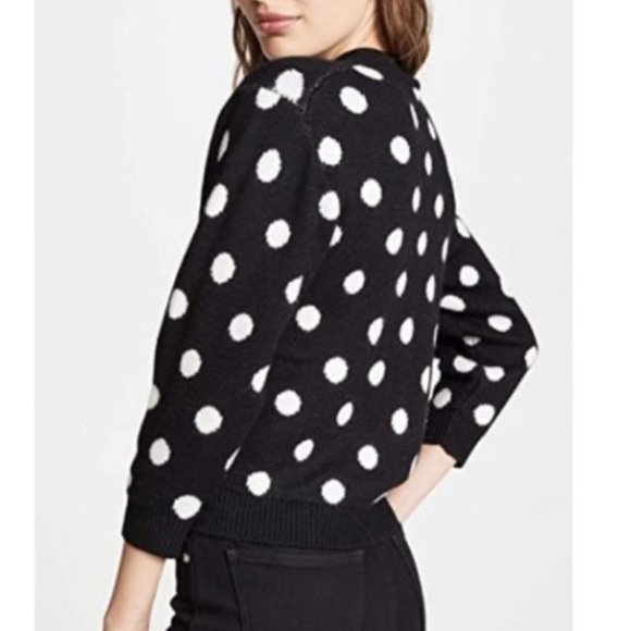 Joie Brettina 100% Wool Polka Dot Cropped Sweater - Picture 2 of 9
